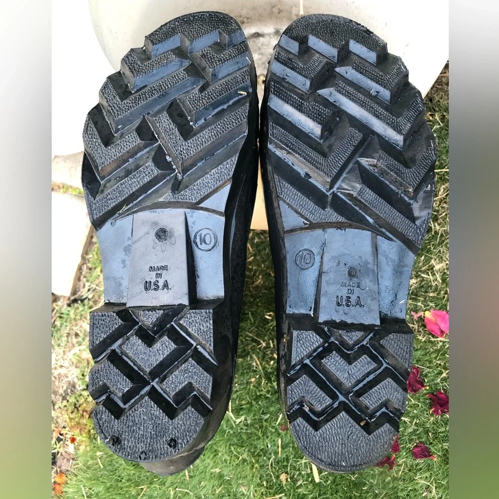 Black Men's Waterproof Rain Boots